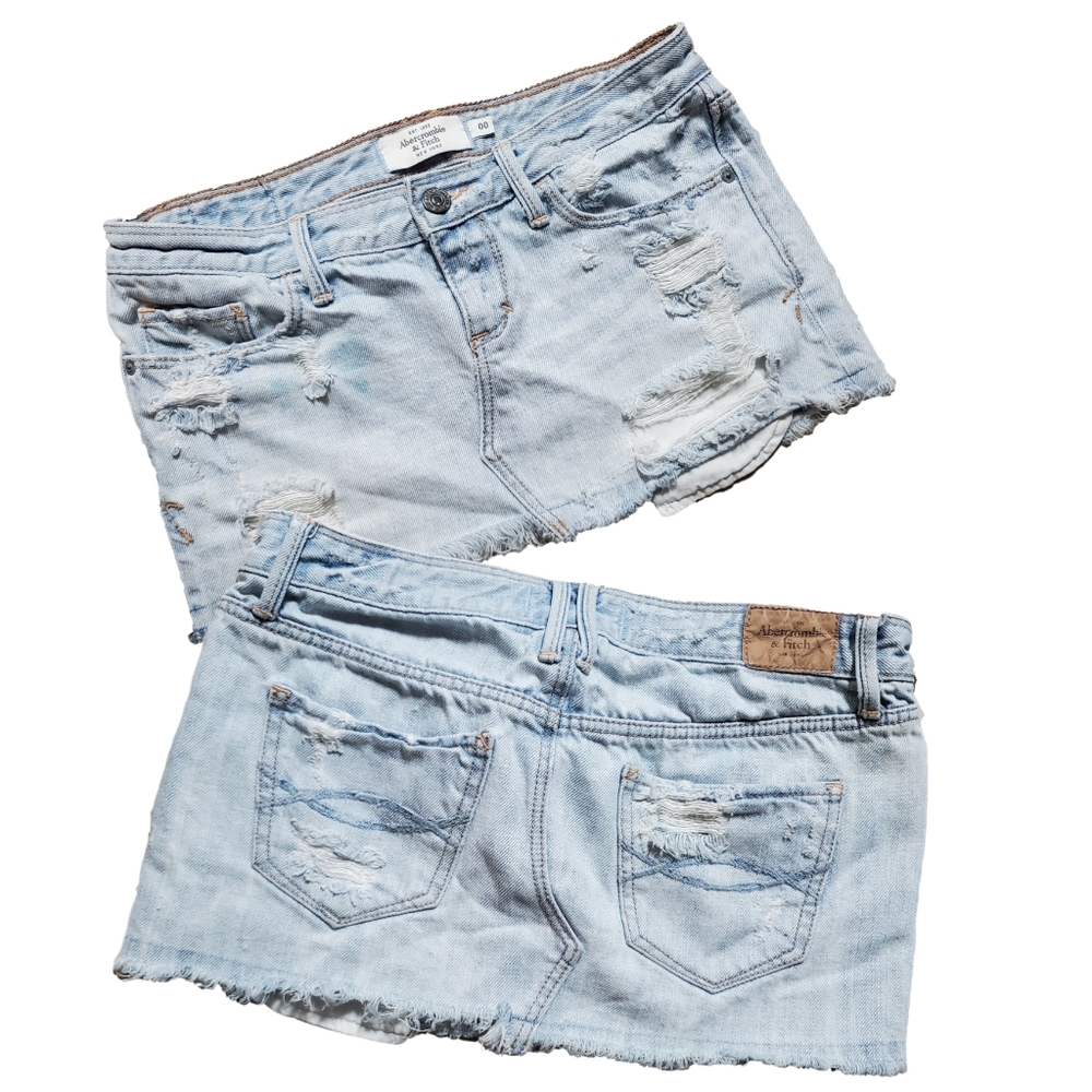 ABERCROMBIE Mini Jean Skirt, low rise